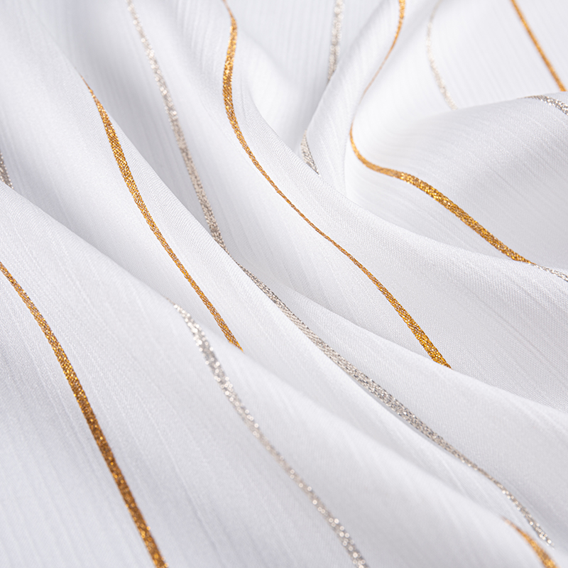 Satin Crepe Aurum Stripe Fabric