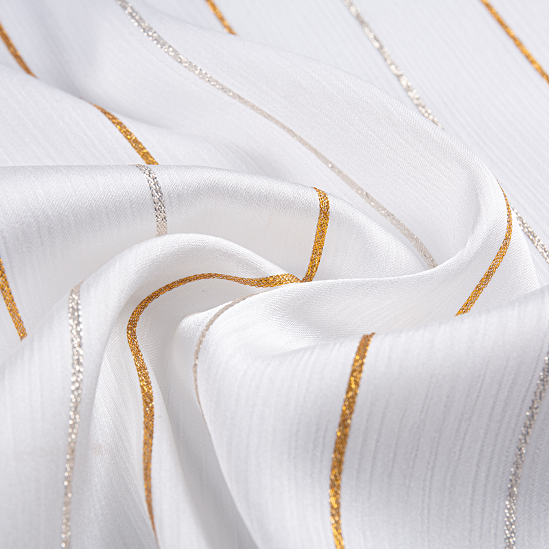 Satin Crepe Aurum Stripe Fabric